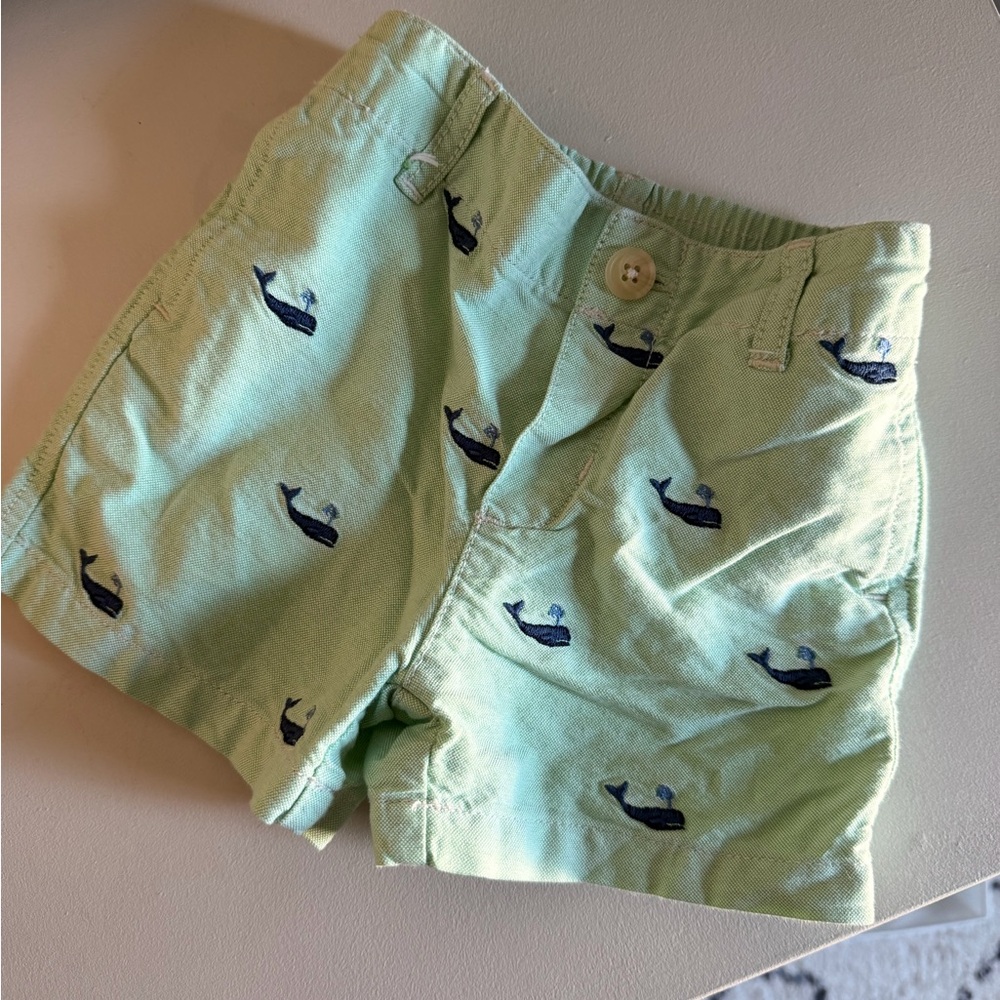 Ralph Lauren Mint Shorts with Whale Design
